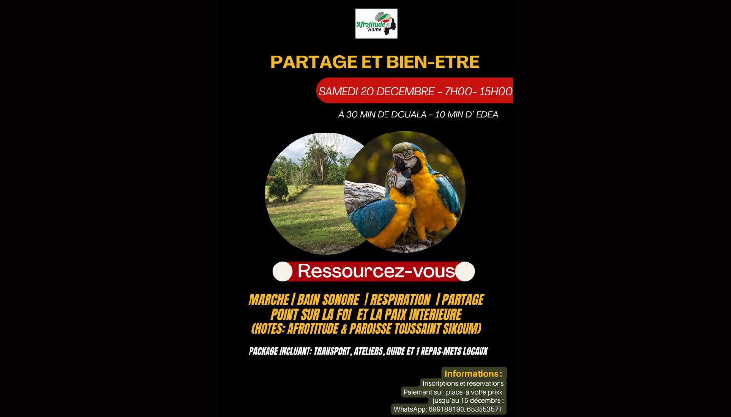 Se ressourcer en 4 étapes – Rendez-vous le 20 décembre avec Afrotitude Home !